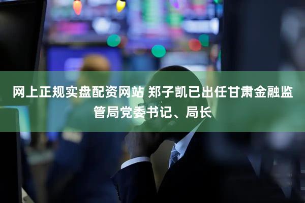 网上正规实盘配资网站 郑子凯已出任甘肃金融监管局党委书记、局长