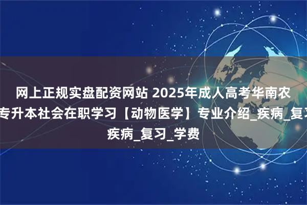 网上正规实盘配资网站 2025年成人高考华南农业大学专升本社会在职学习【动物医学】专业介绍_疾病_复习_学费